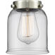 Franklin Restoration Small Bell 1 Light 5 inch Antique Brass Mini Pendant Ceiling Light in Incandescent, Clear Glass, Franklin Restoration